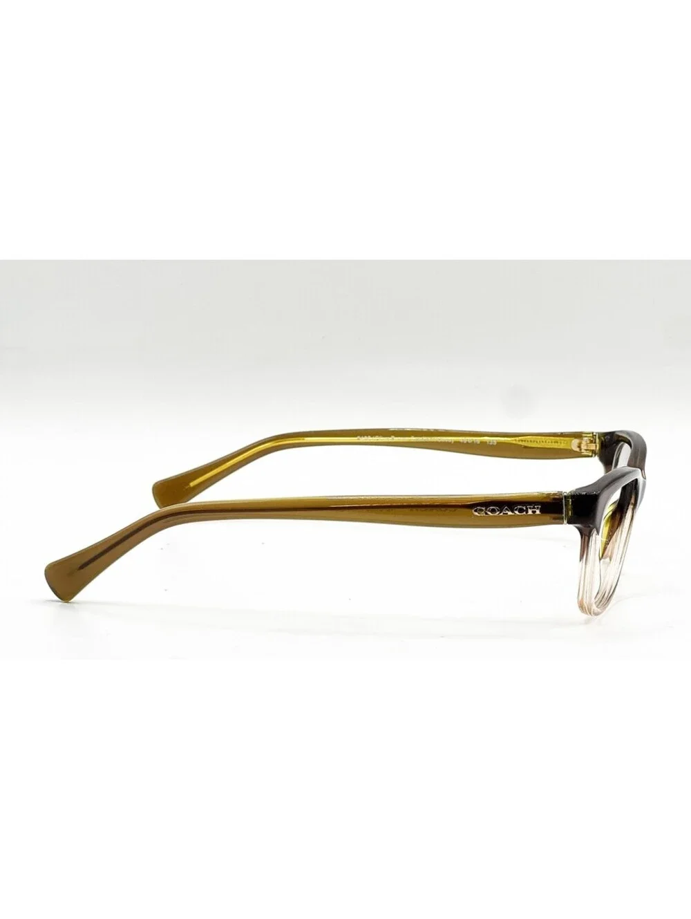 Coach HC 6089 5400 Transparent Olive Gradient Full Rim Eyeglass Frames 49-16-135